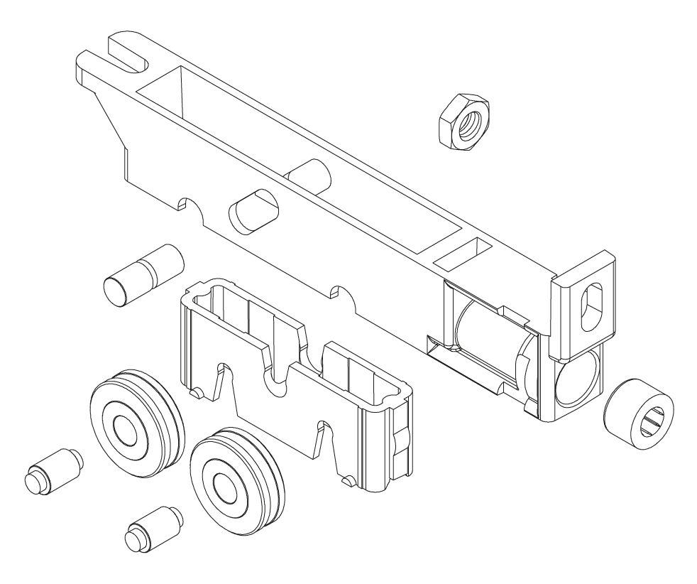 Z-N1600N-exploded-black Suppliers of Windows & Door Rollers
